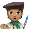 Artist: Medium Skin Tone Emoji 🧑🏽‍🎨 image - Apple style