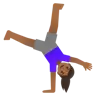 Woman Cartwheeling: Medium-Dark Skin Tone Emoji 🤸🏾‍♀️ image - Google Noto Color style