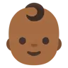Baby: Medium-Dark Skin Tone Emoji 👶🏾 image - Google Noto Color style