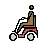 Man In Motorized Wheelchair: Medium-Dark Skin Tone
