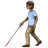 Person With White Cane: Medium-Dark Skin Tone