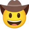 Visage avec chapeau de cowboy Emoji 🤠 image - Google Noto Color style