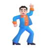Man Dancing: Light Skin Tone Emoji 🕺🏻 image - Microsoft 3D Fluent style