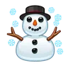 Snowman Emoji ☃ image - Telegram style