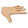 Palm Down Hand: Medium-Light Skin Tone Emoji 🫳🏼 image - Google Noto Color Animated style