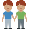 Men Holding Hands: Medium Skin Tone Emoji 👬🏽 image - Twitter / X (Twemoji) style