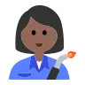 Woman Factory Worker: Medium-Dark Skin Tone Emoji 👩🏾‍🏭 image - Tossface style