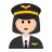 Woman Pilot: Light Skin Tone