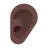 Ear: Dark Skin Tone