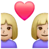 Couple With Heart: Woman, Woman, Medium-Light Skin Tone Emoji 👩🏼‍❤️‍👩🏼 image - Samsung style