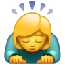 Woman Bowing Emoji 🙇‍♀️ image - WhatsApp style