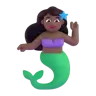 Mermaid: Medium-Dark Skin Tone Emoji 🧜🏾‍♀️ image - Microsoft 3D Fluent style