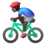 Man Biking: Dark Skin Tone Emoji 🚴🏿‍♂️ image - Samsung style