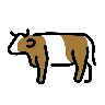 วัว Emoji 🐄 image - OpenMoji style