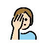 Person Facepalming: Light Skin Tone Emoji 🤦🏻 image - OpenMoji style