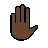 Raised Hand: Dark Skin Tone