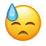 冷汗 Emoji 😓 image - Telegram style