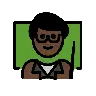 Man Teacher: Dark Skin Tone Emoji 👨🏿‍🏫 image - OpenMoji style