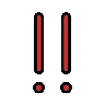 Double Exclamation Mark Emoji ‼ image - OpenMoji style