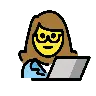 Woman Technologist Emoji 👩‍💻 image - OpenMoji style