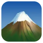 Snow-Capped Mountain Emoji 🏔 image - Facebook Meta style