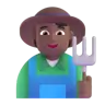 Farmer: Medium-Dark Skin Tone Emoji 🧑🏾‍🌾 image - Microsoft 3D Fluent style