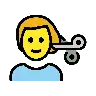 Man Getting Haircut Emoji 💇‍♂️ image - OpenMoji style