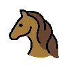 Emoji Horse Face 🐴 image - OpenMoji style