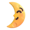 First Quarter Moon with Face Emoji 🌛 image - Microsoft 3D Fluent style