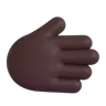 Rightwards Hand: Dark Skin Tone Emoji 🫱🏿 image - Microsoft 3D Fluent style