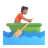 Person Rowing Boat: Medium Skin Tone