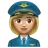 Woman Pilot: Medium-Light Skin Tone