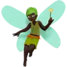 Fairy: Dark Skin Tone Emoji 🧚🏿 image - Apple style
