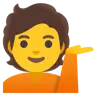 Préposé à un kiosque d’information Emoji 💁 image - Google Noto Color style