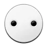 White Circle with Two Dots ⚇ image - Samsung style