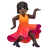 Woman Dancing: Dark Skin Tone