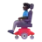 Man In Motorized Wheelchair: Dark Skin Tone