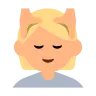 Person Getting Massage: Medium-Light Skin Tone Emoji 💆🏼 image - Tossface style