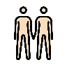 People Holding Hands: Light Skin Tone Emoji 🧑🏻‍🤝‍🧑🏻 image - OpenMoji style