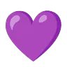 Fioletowe serce Emoji 💜 image - Google Noto Color Animated style