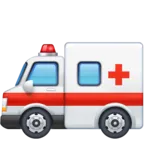 Ambulance Emoji 🚑 image - Facebook Meta style
