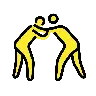 Emoji lottatori 🤼 image - OpenMoji style