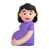 Pregnant Woman: Light Skin Tone Emoji 🤰🏻 image - Microsoft 3D Fluent style