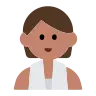 Person In Steamy Room: Medium Skin Tone Emoji 🧖🏽 image - Tossface style