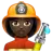 Woman Firefighter: Dark Skin Tone