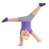 Woman Cartwheeling: Medium-Light Skin Tone Emoji 🤸🏼‍♀️ image - Microsoft 3D Fluent style