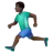 Man Running: Dark Skin Tone