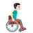 Man In Manual Wheelchair Facing Right: Light Skin Tone