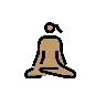Woman In Lotus Position: Medium Skin Tone Emoji 🧘🏽‍♀️ image - OpenMoji style