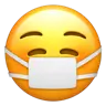 ใบหน้าด้วยหน้ากากทางการแพทย์ Emoji 😷 image - Apple style
